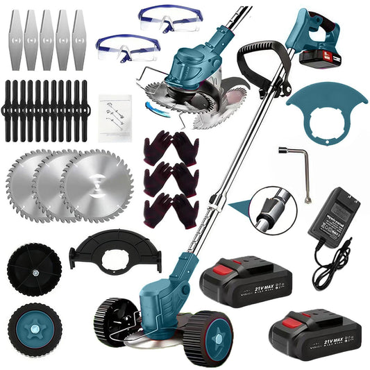 Cordless Electic Weed Eater - Battery Powered Grass Trimmer with Charger