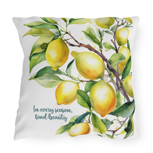 Decorative Indoor/outdoor Throw Pillow in Every Season Find Beauty Lemon Tree-0